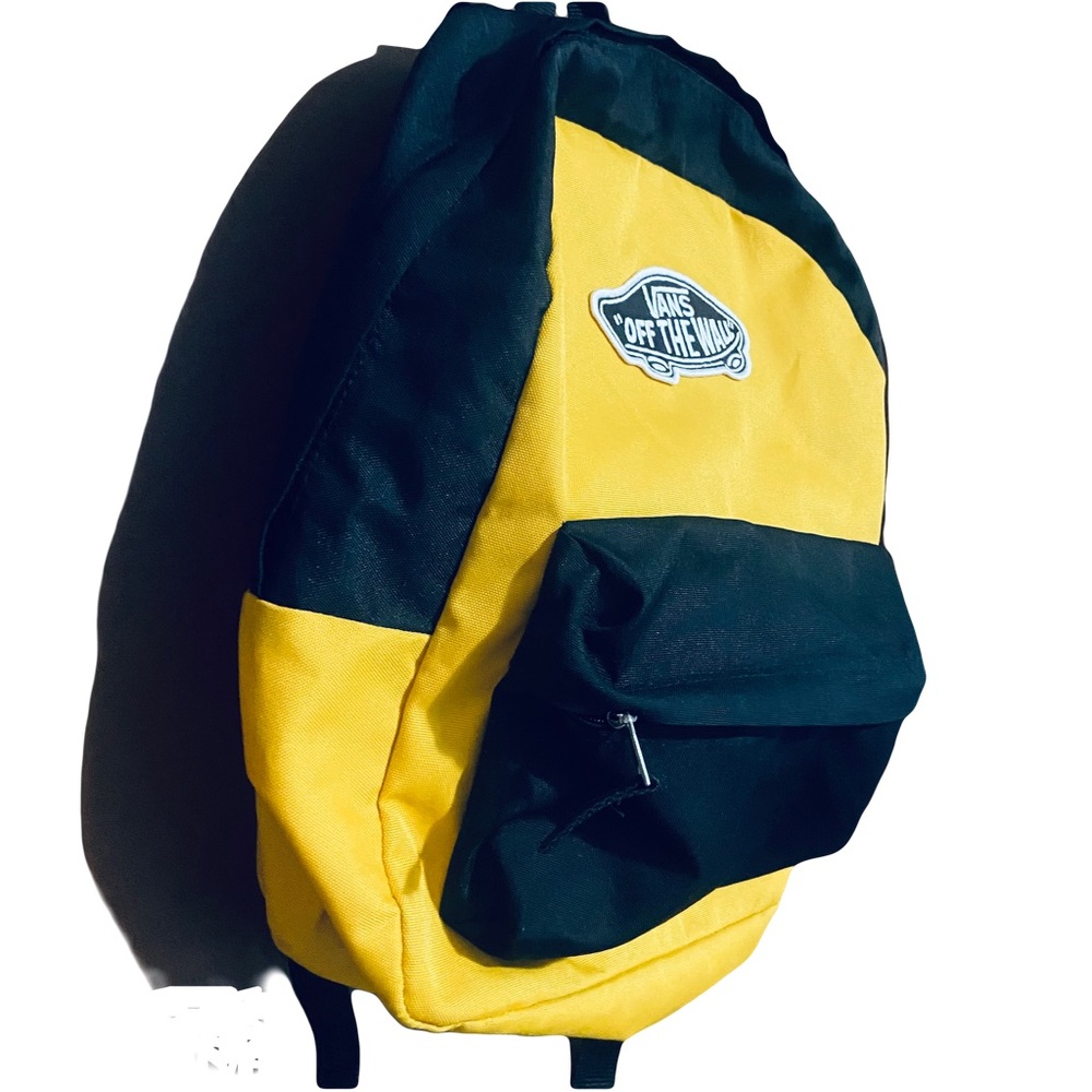 Vans Yellow and Black Backpack Skateboard Backpack/Vibrant Design